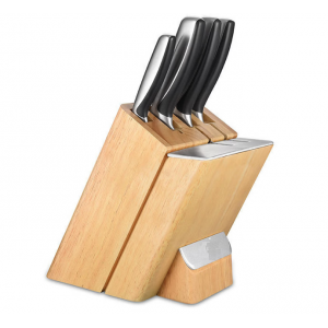 Kitchen stainless steel knife set with stand (6-piece)